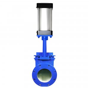 氣動刀閘閥PZ673Y-16C，DN250（介質灰渣混合